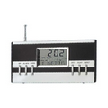 Radio & w/ Square Face Digital Clock (6 1/4"x1 3/4"x3 3/8")